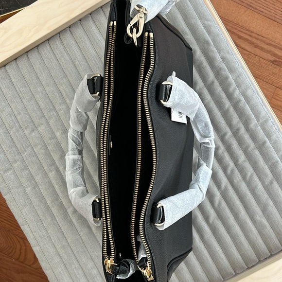 NWT Kate Spade Leighann mulberry street black leather satchel - Picture 5 of 6